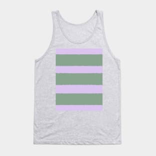 Wide Purple and Green Stripes Tank Top